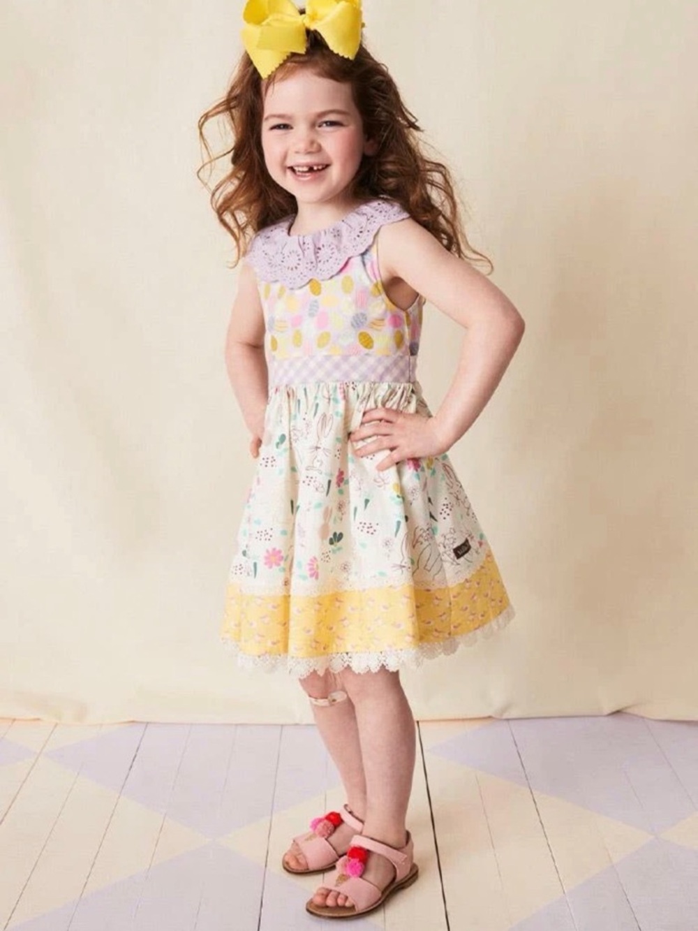 Girls Matilda Jane Enchanted Garden Twirl Forever Dress Size 4 Cotton Blend